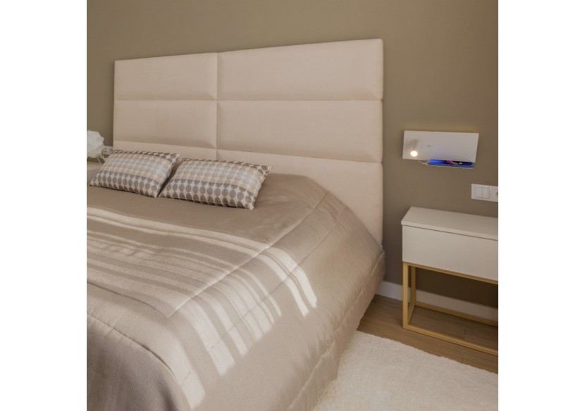 Lot de 2-Applique liseuse avec port USB "Kerta"-Double éclairage-3W+7W-Blanc - K1512-USB-2B - Barcelona LED Lot de 2-Applique liseuse avec port USB "Kerta"-Double éclairage-3W+7W-Blanc - K1512-USB-2B - Barcelona LED