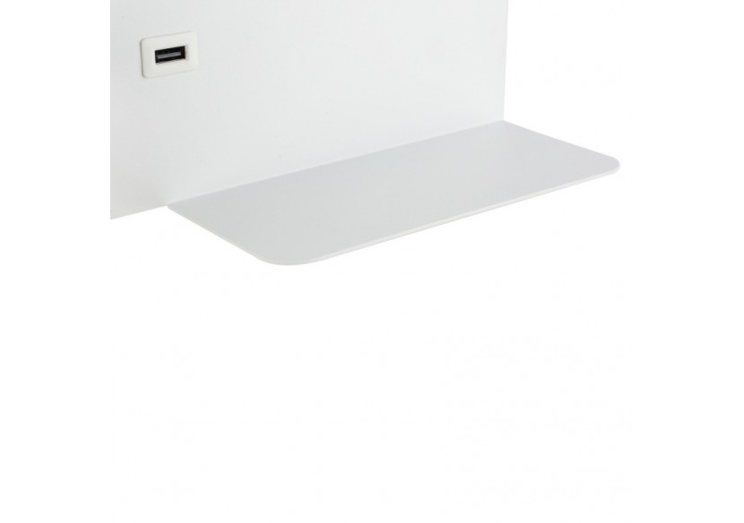 Lot de 2-Applique liseuse avec port USB "Kerta"-Double éclairage-3W+7W-Blanc - K1512-USB-2B - Barcelona LED Lot de 2-Applique liseuse avec port USB "Kerta"-Double éclairage-3W+7W-Blanc - K1512-USB-2B - Barcelona LED