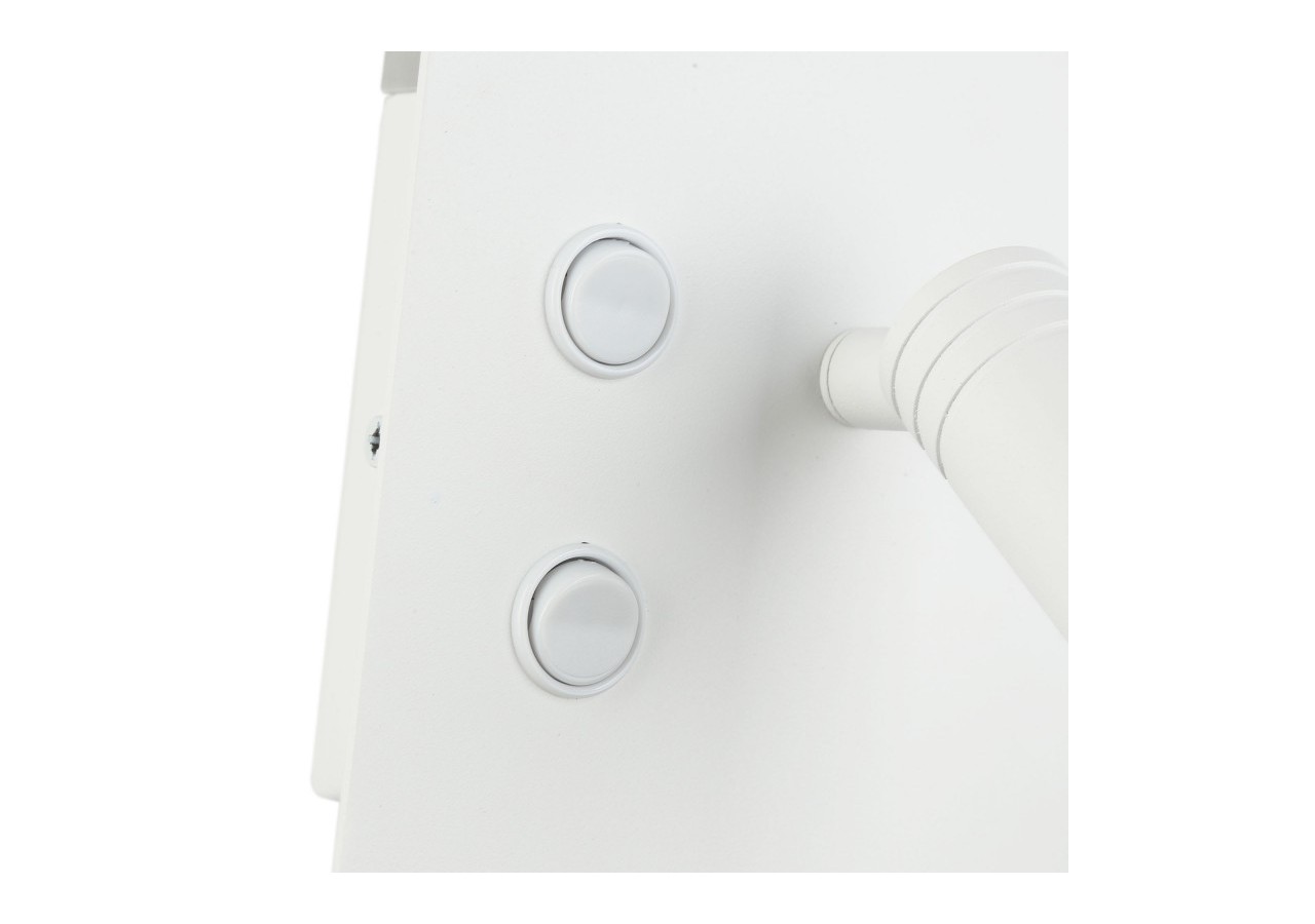 Lot de 2-Applique liseuse avec port USB "Kerta"-Double éclairage-3W+7W-Blanc - K1512-USB-2B - Barcelona LED