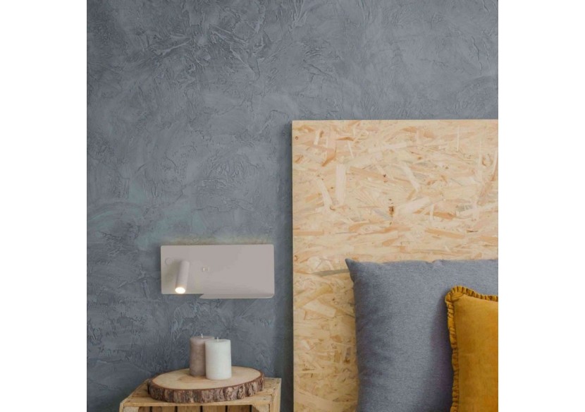 Lot de 2-Applique liseuse avec port USB "Kerta"-Double éclairage-3W+7W-Blanc - K1512-USB-2B - Barcelona LED Lot de 2-Applique liseuse avec port USB "Kerta"-Double éclairage-3W+7W-Blanc - K1512-USB-2B - Barcelona LED