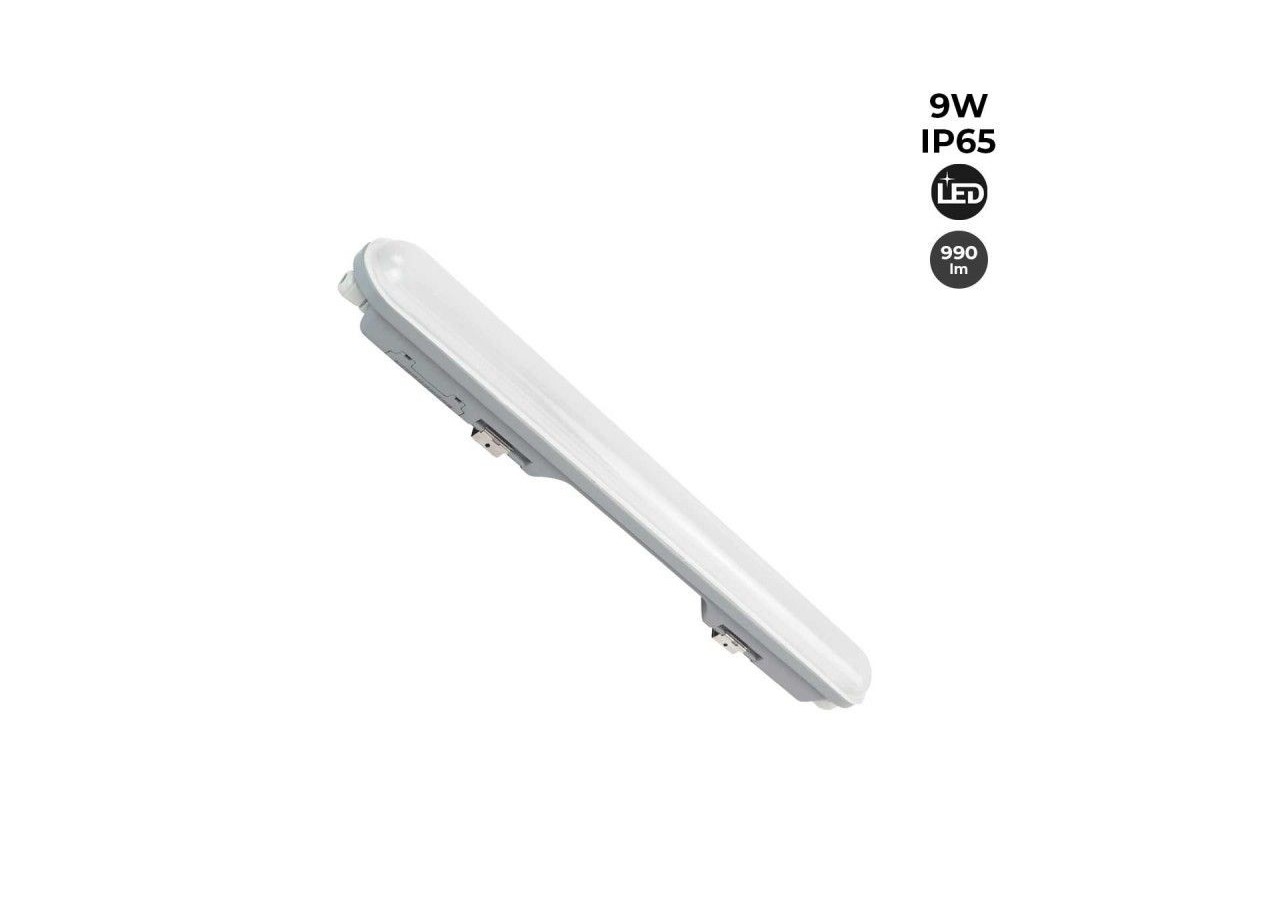 Lot x 40-Réglette étanche LED connectable 9W-60cm-IP65-4000K - K8420-40-60BN - Barcelona LED