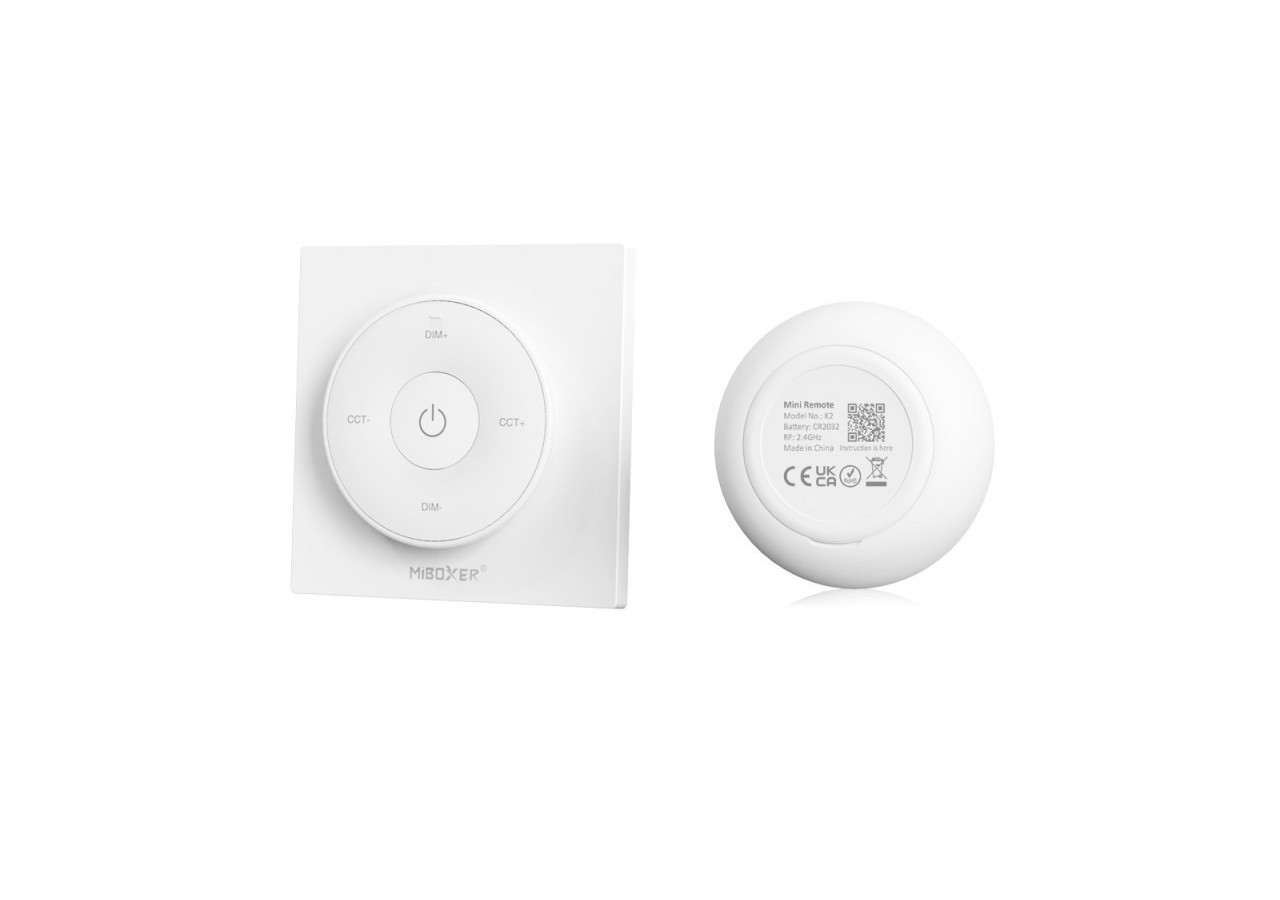Mini variateur de lumière RF-Monochrome + CCT-Base magnétique-Mi Light-Blanc - K2 - Barcelona LED