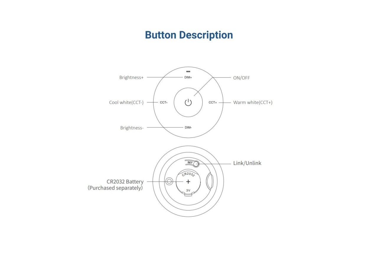 Mini variateur de lumière RF-Monochrome + CCT-Base magnétique-Mi Light-Noir - K2B - Barcelona LED