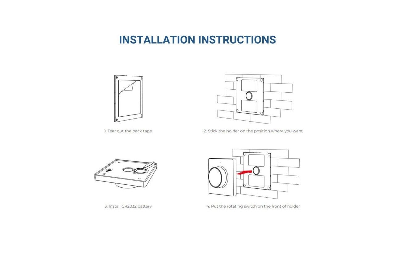 Interrupteur variateur rotatif RF-Monochrome + CCT-Base magnétique-Mi Light-Blanc - K1 - Barcelona LED
