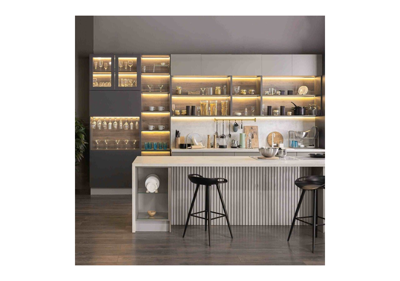 Profilé de surface en aluminium avec diffuseur-Kit complet-17x8mm-Ruban LED jusqu'à 12 mm-2m - BXT-164-B - Barcelona LED