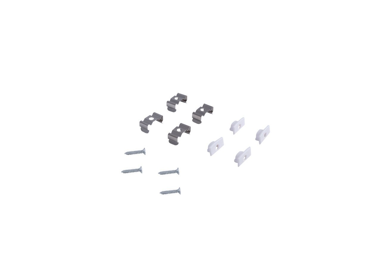 Profilé de surface en aluminium avec diffuseur-Kit complet-17x8mm-Ruban LED jusqu'à 12 mm-2m - BXT-164-B - Barcelona LED