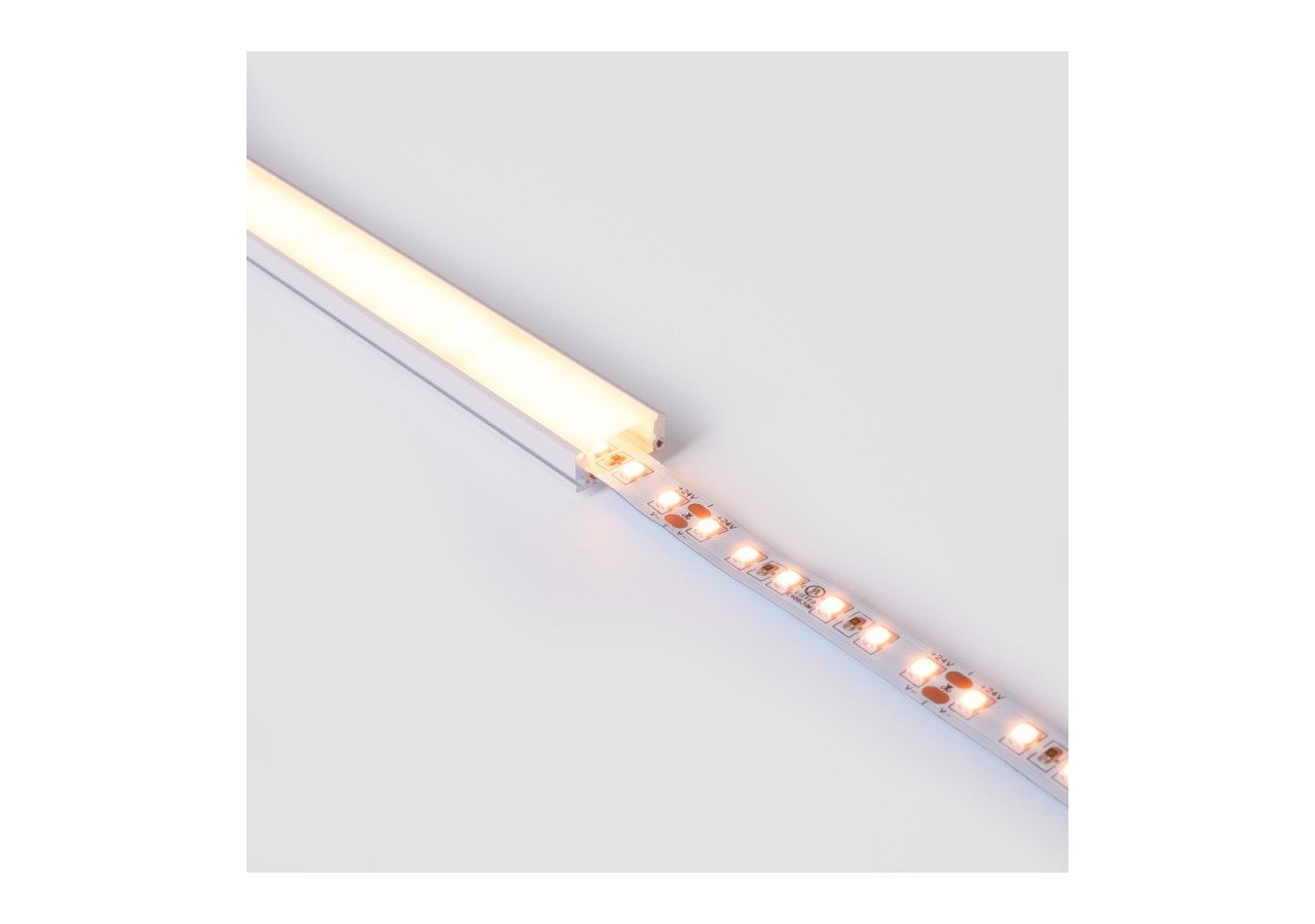 Profilé de surface en aluminium avec diffuseur-Kit complet-17x8mm-Ruban LED jusqu'à 12 mm-2m - BXT-164-B - Barcelona LED