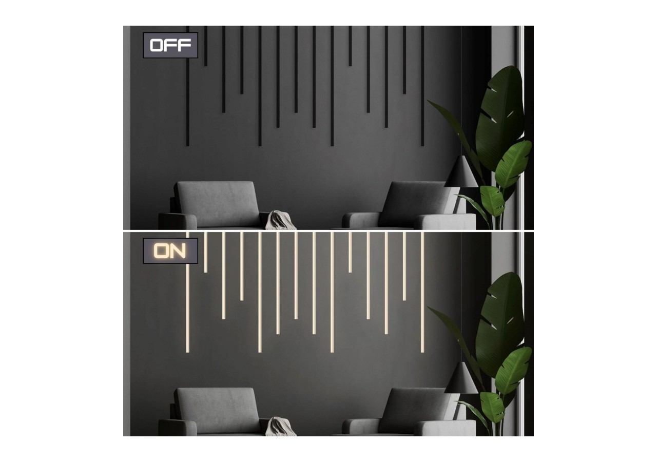 Profilé encastré en aluminium-Kit complet-24,5 x 7mm-Ruban LED jusqu'à 12 mm-2m - BXT-163-N - Barcelona LED