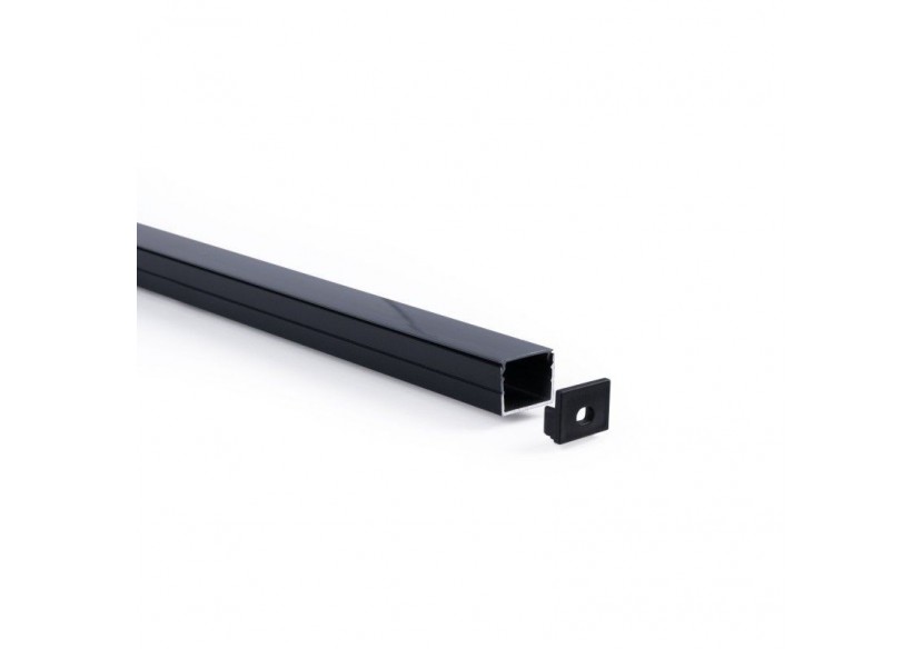 Profilé de surface en aluminium avec diffuseur-Kit complet-18 x13mm-Ruban LED jusqu'à 15 mm-2m - BXT-340-N - Barcelona LED