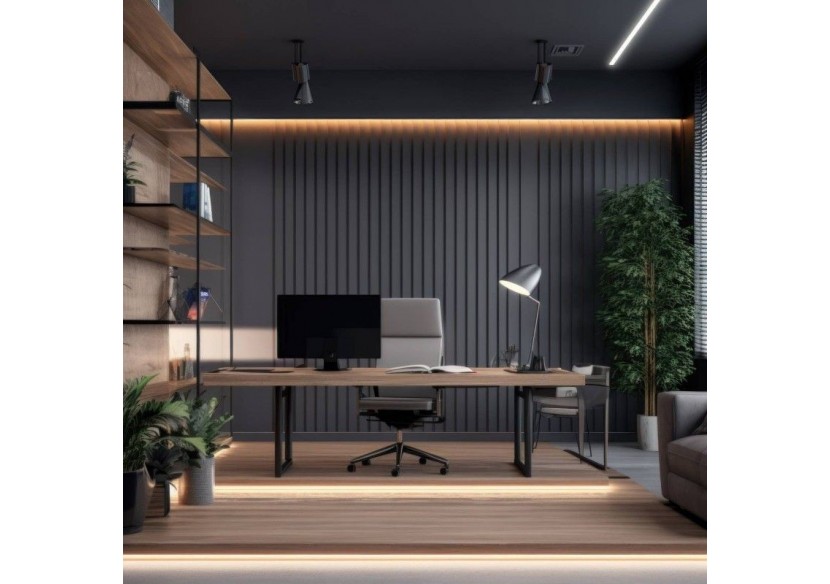 Profilé de surface en aluminium avec diffuseur-Kit complet-18 x13mm-Ruban LED jusqu'à 15 mm-2m - BXT-340-N - Barcelona LED