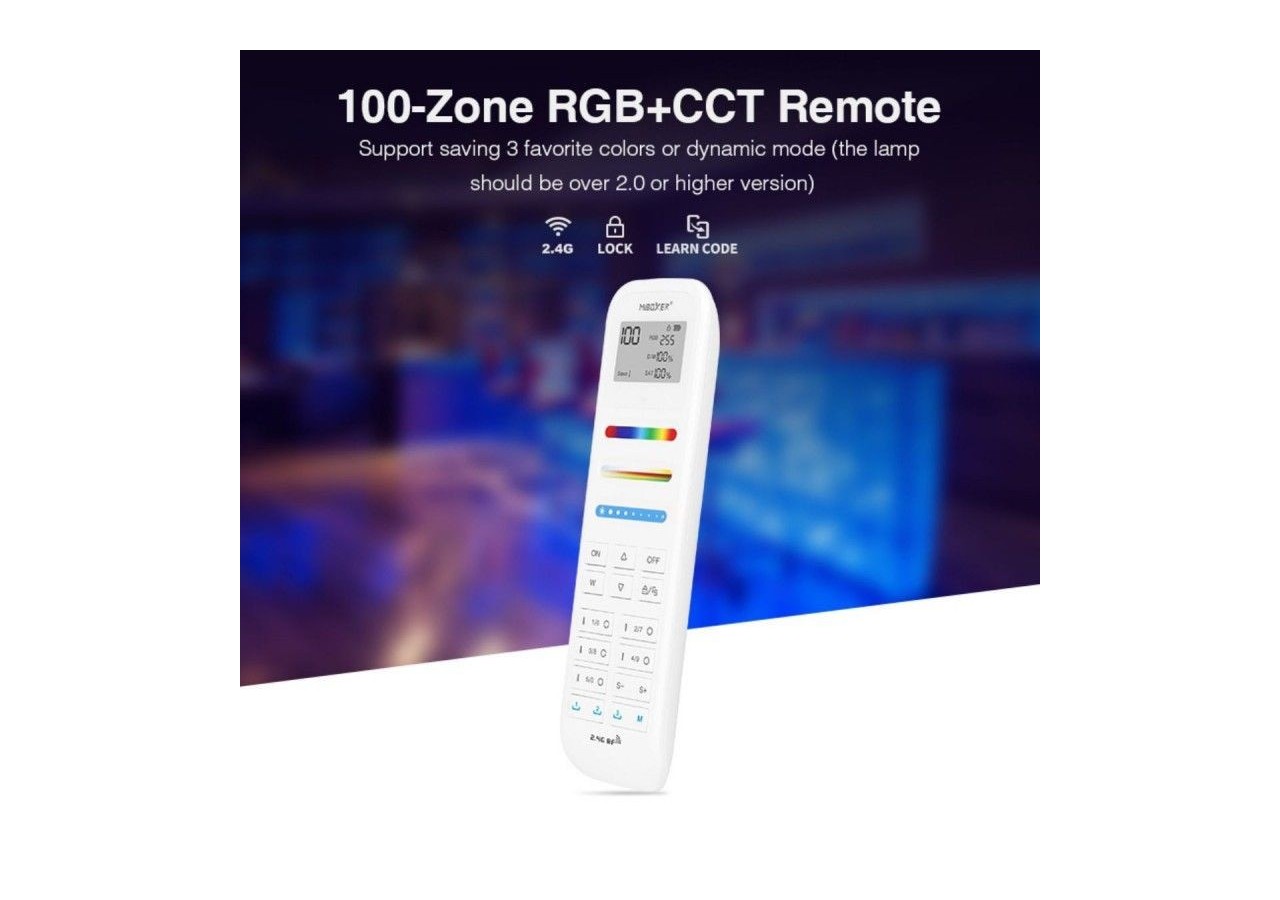 Télécommande LED RGB + CCT-100 Zones-BLANC-FUT100-Mi Light - FUT100 - Barcelona LED