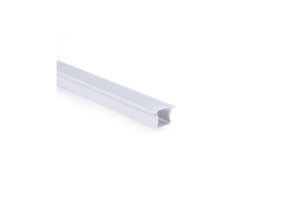 Profilé encastré en aluminium-Kit complet-25 x 14,5mm-Ruban LED jusqu'à 12 mm-2m - BXT-394-B - Barcelona LED