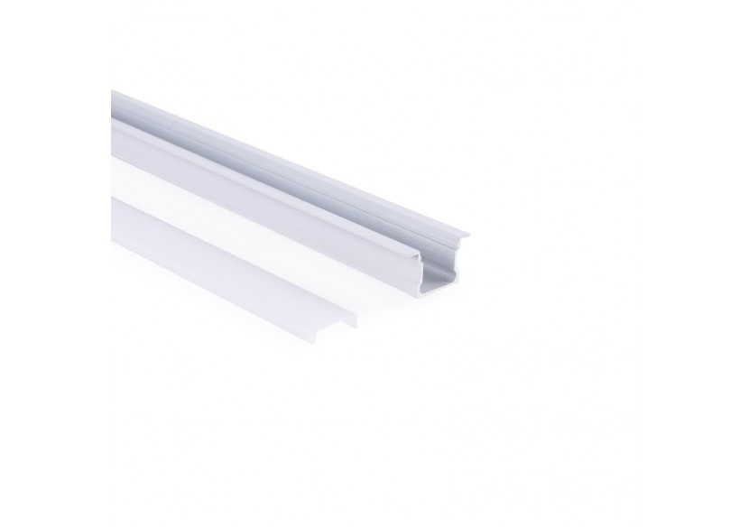 Profilé encastré en aluminium-Kit complet-25 x 14,5mm-Ruban LED jusqu'à 12 mm-2m - BXT-394-B - Barcelona LED