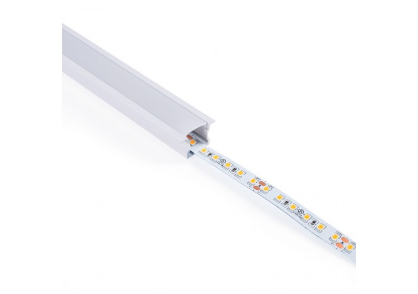 Profilé encastré en aluminium-Kit complet-25 x 14,5mm-Ruban LED jusqu'à 12 mm-2m - BXT-394-B - Barcelona LED