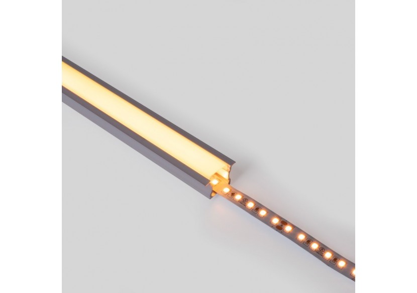 Profilé encastré en aluminium-Kit complet-25 x 14,5mm-Ruban LED jusqu'à 12 mm-2m - BXT-394-B - Barcelona LED