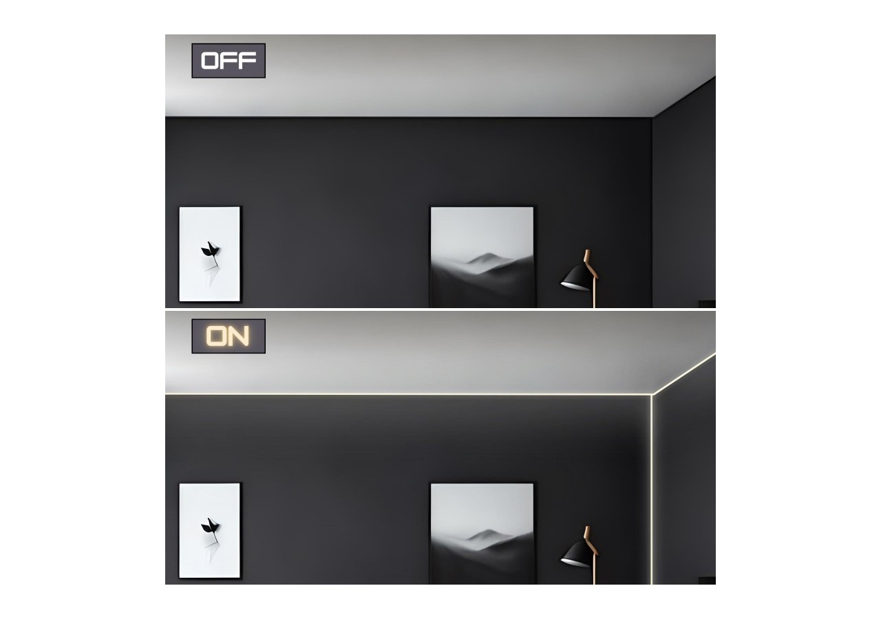 Profilé d'angle en aluminium avec diffuseur-Kit complet-20x20mm -Ruban LED jusqu'à 10mm-2m - BXT-632-N - Barcelona LED