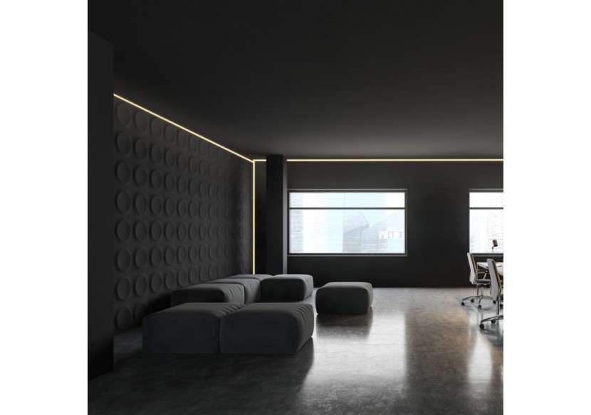 Profilé d'angle en aluminium avec diffuseur-Kit complet-20x20mm -Ruban LED jusqu'à 10mm-2m - BXT-632-N - Barcelona LED