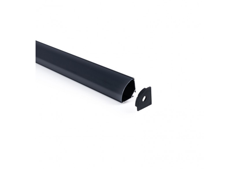 Profilé d'angle en aluminium avec diffuseur-Kit complet-20x20mm -Ruban LED jusqu'à 10mm-2m - BXT-632-N - Barcelona LED