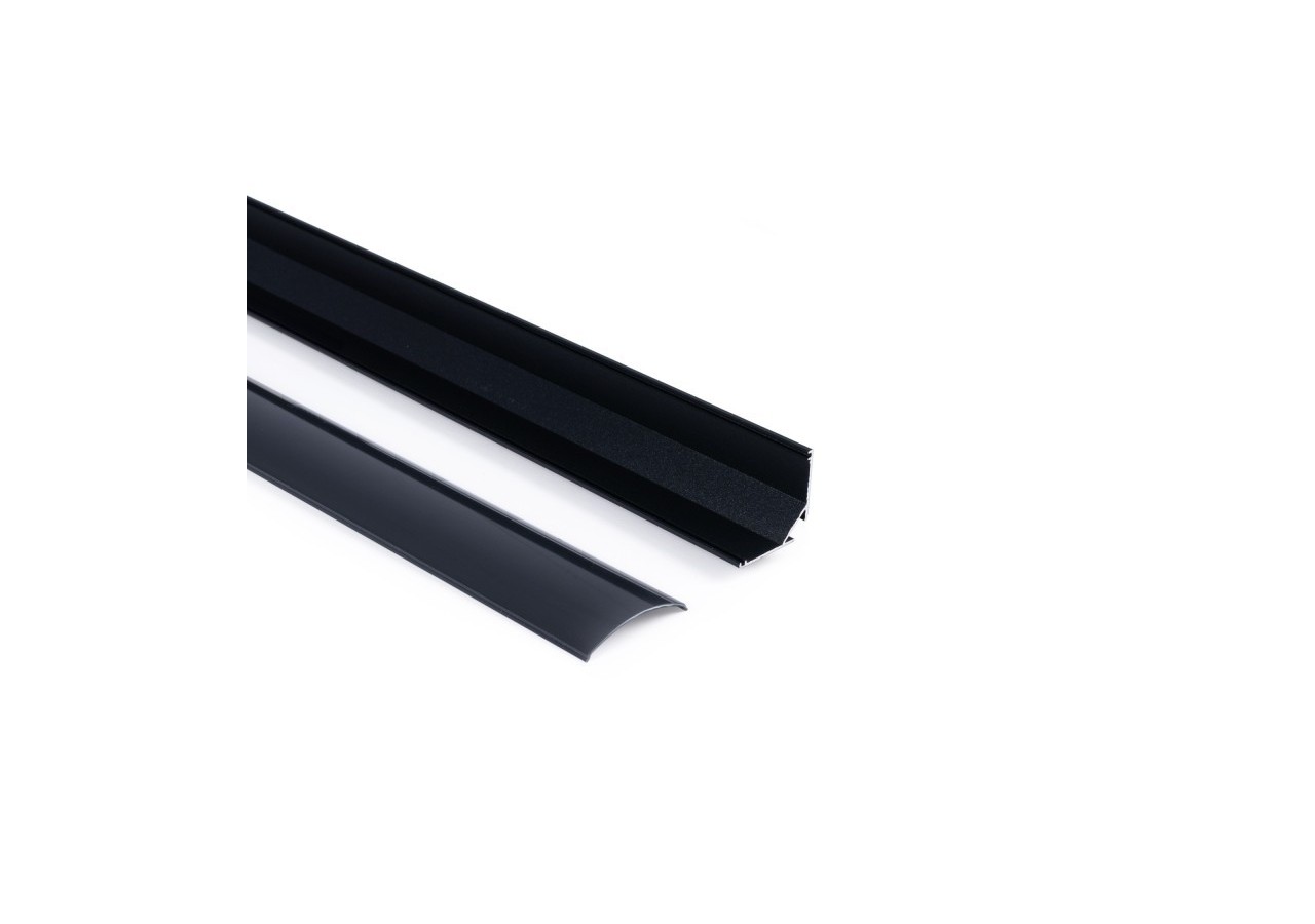 Profilé d'angle en aluminium avec diffuseur-Kit complet-20x20mm -Ruban LED jusqu'à 10mm-2m - BXT-632-N - Barcelona LED