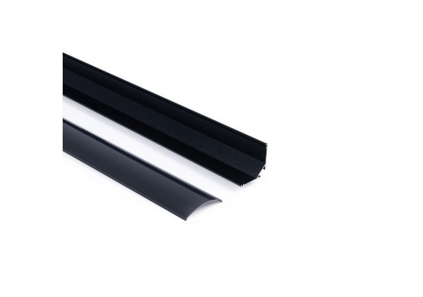 Profilé d'angle en aluminium avec diffuseur-Kit complet-20x20mm -Ruban LED jusqu'à 10mm-2m - BXT-632-N - Barcelona LED