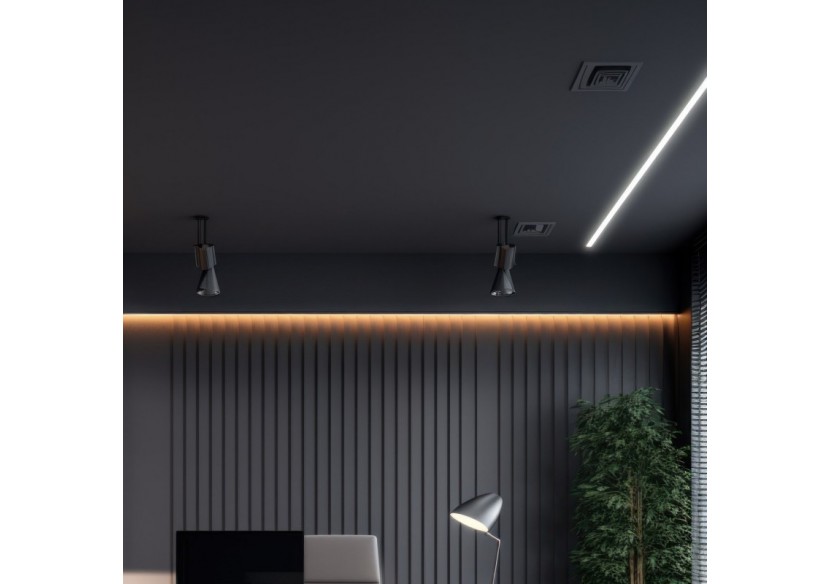 Profilé d'angle en aluminium avec diffuseur-Kit complet-20x20mm -Ruban LED jusqu'à 10mm-2m - BXT-632-N - Barcelona LED