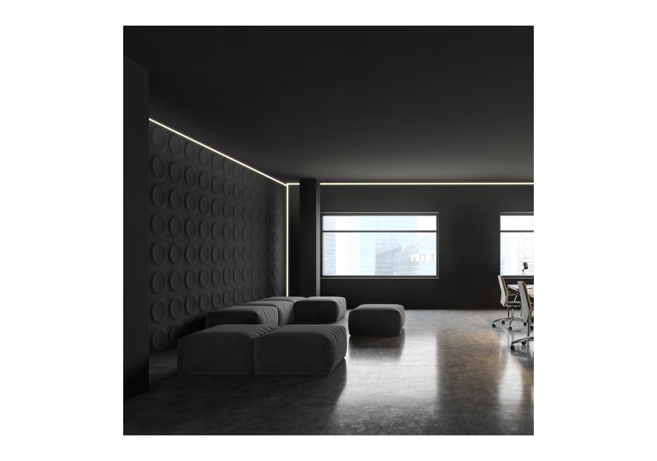 Profilé d'angle en aluminium avec diffuseur-Kit complet-20x20mm -Ruban LED jusqu'à 10mm-2m - BXT-632-N - Barcelona LED