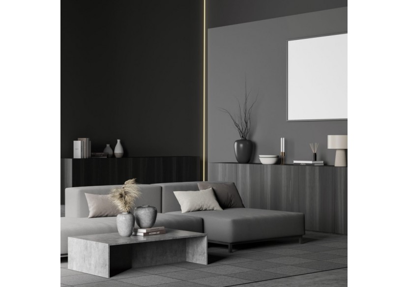 Profilé d'angle en aluminium avec diffuseur-Kit complet-20x20mm -Ruban LED jusqu'à 10mm-2m - BXT-632-N - Barcelona LED