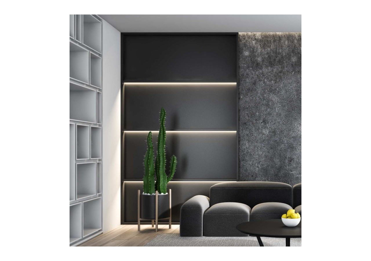 Profilé d'angle en aluminium avec diffuseur-Kit complet-20x20mm -Ruban LED jusqu'à 10mm-2m - BXT-632-N - Barcelona LED