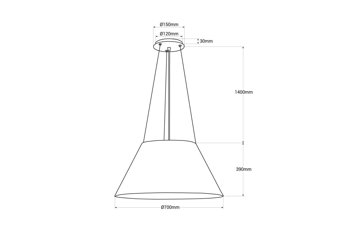 Suspension acoustique "Gandal 70"-diamètre 70cm - B314-700-G - Barcelona LED