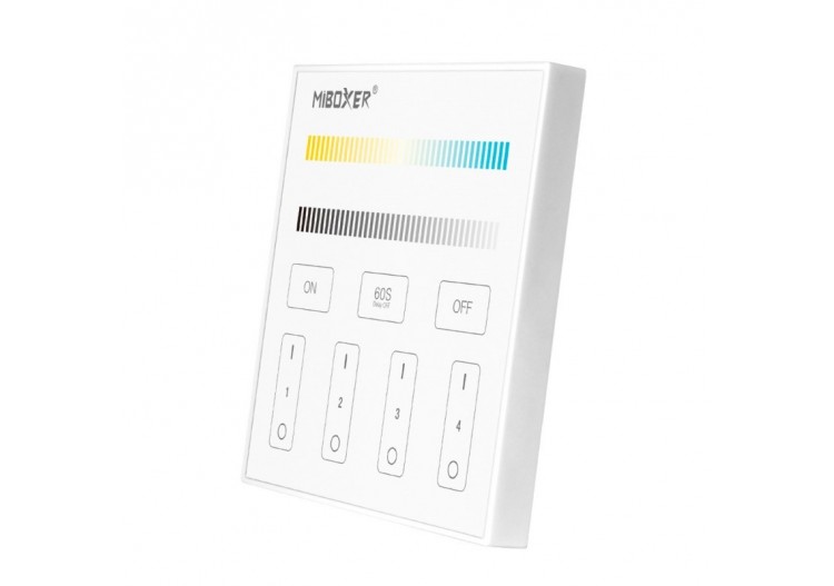 Télécommande murale 4 zones CCT RF-Mi-Light-Blanc - B2 - Barcelona LED