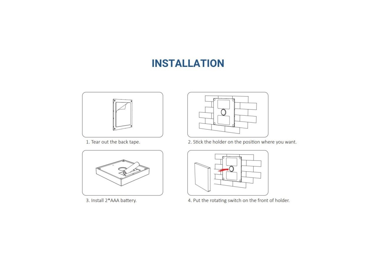 Télécommande murale 4 zones CCT RF-Mi-Light-Blanc - B2 - Barcelona LED