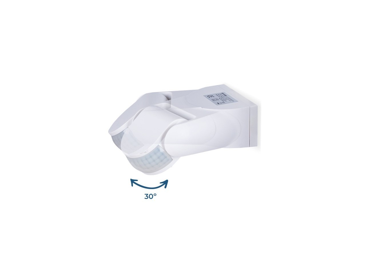 Capteur de mouvement en saillie PIR 180 degrés-IP54 - SP16A - Barcelona LED