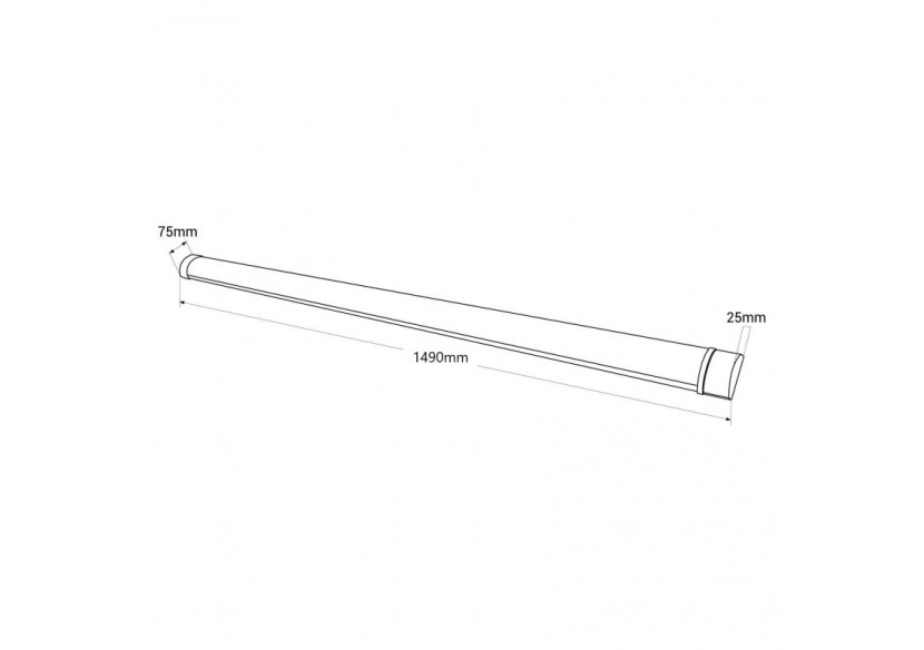 Linéaire LED haute puissance-45W-150cm-IP20 - B8411-150-BN - Barcelona LED