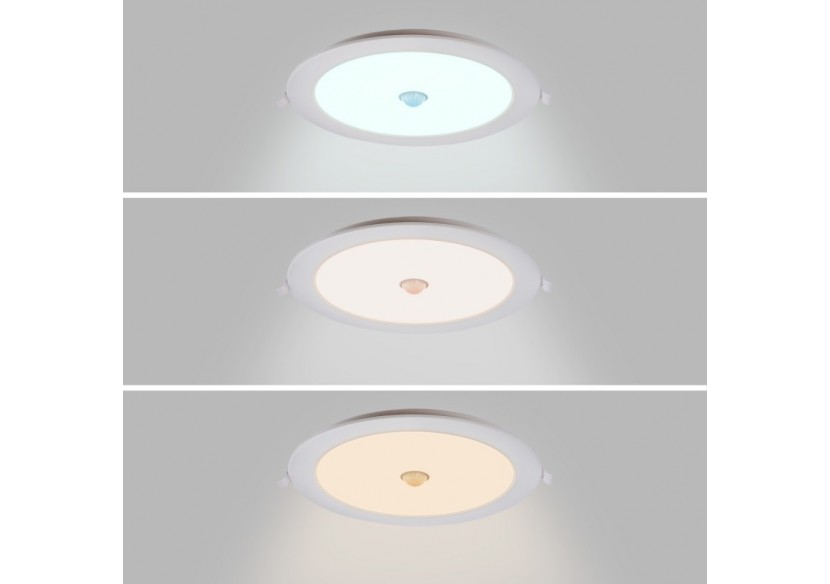 Downlight LED CCT avec capteur PIR 18W-Découpe diamètre 200-210mm - B1267-S-CCT - Barcelona LED Downlight LED CCT avec capteur PIR 18W-Découpe diamètre 200-210mm - B1267-S-CCT - Barcelona LED