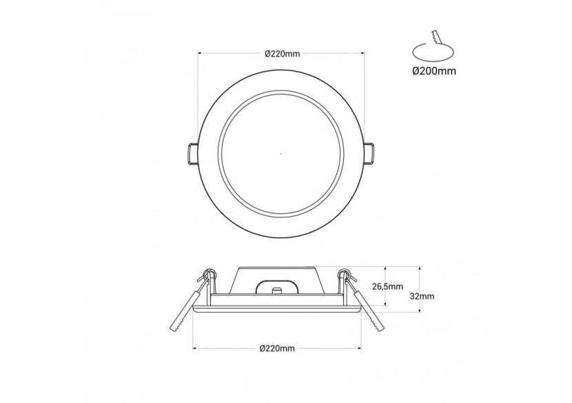 Downlight LED CCT avec capteur PIR 18W-Découpe diamètre 200-210mm - B1267-S-CCT - Barcelona LED Downlight LED CCT avec capteur PIR 18W-Découpe diamètre 200-210mm - B1267-S-CCT - Barcelona LED