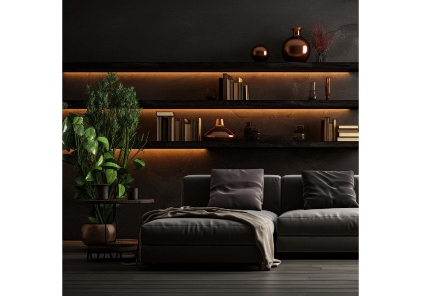 Profilé de surface en aluminium avec diffuseur-Kit complet-17,6 x 14,5mm-Ruban LED jusqu'à 12 mm-2m - BXT-393-N - Barcelona LED