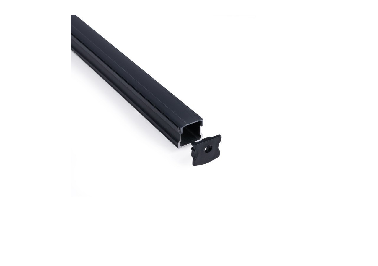 Profilé de surface en aluminium avec diffuseur-Kit complet-17,6 x 14,5mm-Ruban LED jusqu'à 12 mm-2m - BXT-393-N - Barcelona LED