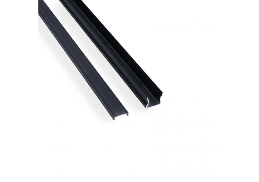 Profilé de surface en aluminium avec diffuseur-Kit complet-17,6 x 14,5mm-Ruban LED jusqu'à 12 mm-2m - BXT-393-N - Barcelona LED