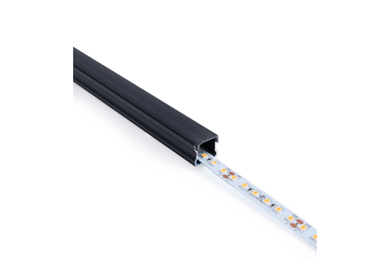 Profilé de surface en aluminium avec diffuseur-Kit complet-17,6 x 14,5mm-Ruban LED jusqu'à 12 mm-2m - BXT-393-N - Barcelona LED