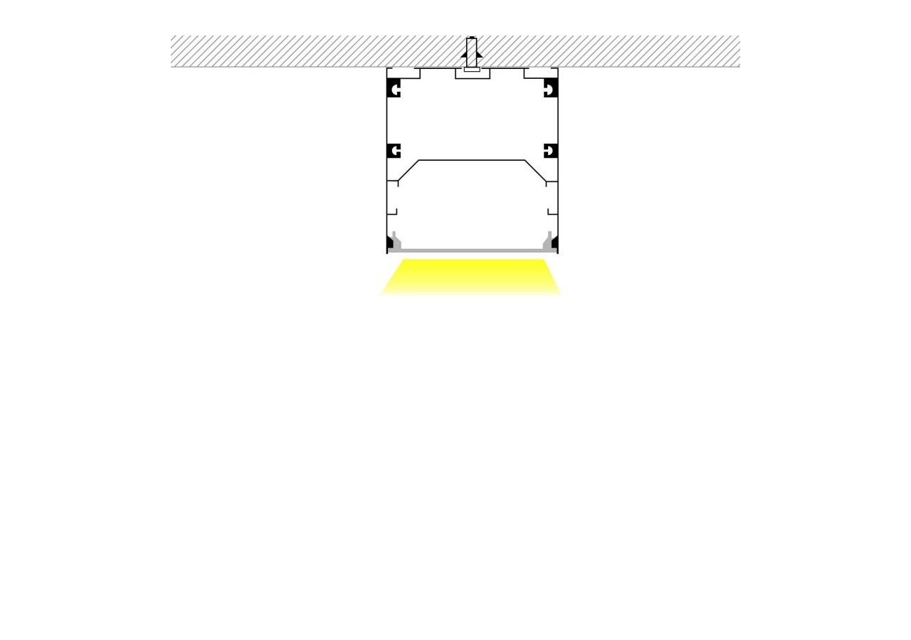Profilé de surface en aluminium avec diffuseur-Kit complet-17,6 x 14,5mm-Ruban LED jusqu'à 12 mm-2m - BXT-393-N - Barcelona LED