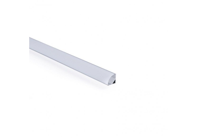 Profilé d'angle en aluminium avec diffuseur-Kit complet-15,8x15,8mm-Ruban LED jusqu'à 10 mm-2m - BXT-58-P - Barcelona LED