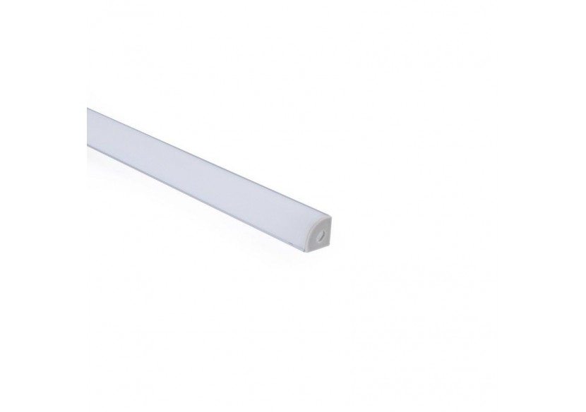 Profilé d'angle en aluminium avec diffuseur-Kit complet-15,8x15,8mm-Ruban LED jusqu'à 10 mm-2m - BXT-58-P - Barcelona LED