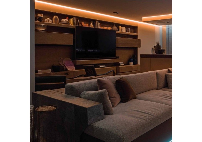 Profilé d'angle en aluminium avec diffuseur-Kit complet-15,8x15,8mm-Ruban LED jusqu'à 10 mm-2m - BXT-58-P - Barcelona LED