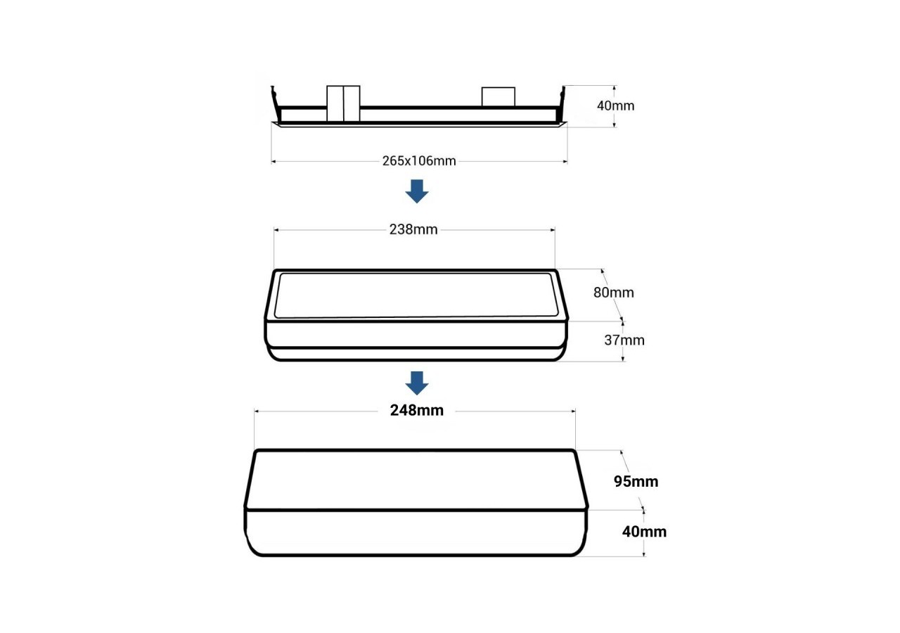 Bloc de secours 3W-3 h d'autonomie + boîtier encastrable-IP20 - K_B1057 - Barcelona LED