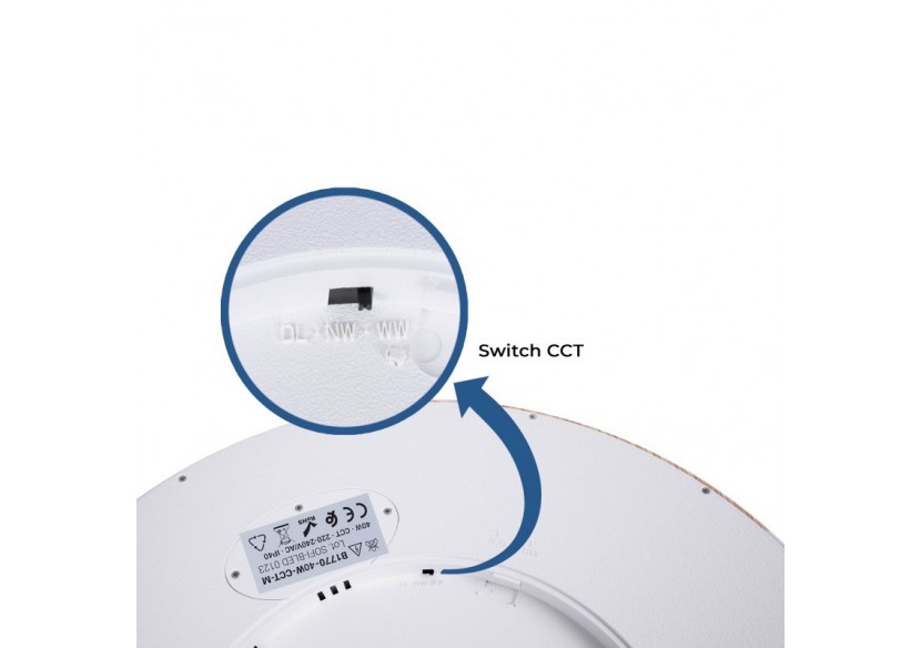 Plafonnier LED rond CCT 40W-IP40 - B1770-40W-CCT-M - Barcelona LED Plafonnier LED rond CCT 40W-IP40 - B1770-40W-CCT-M - Barcelona LED