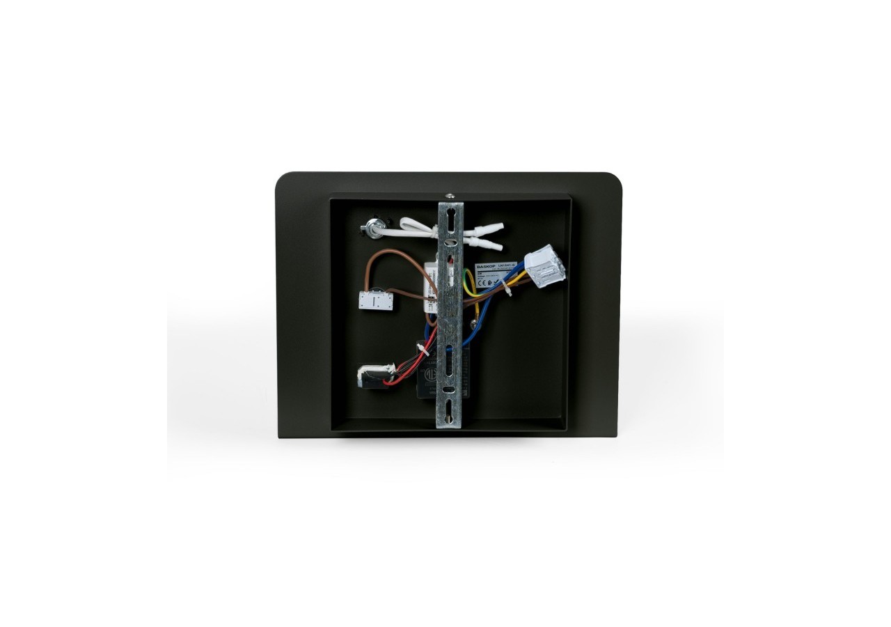 Lot de 2-Applique murale liseuse avec port USB "BASKOP"-6W-Design horizontal-Noir - K1541-2N - Barcelona LED