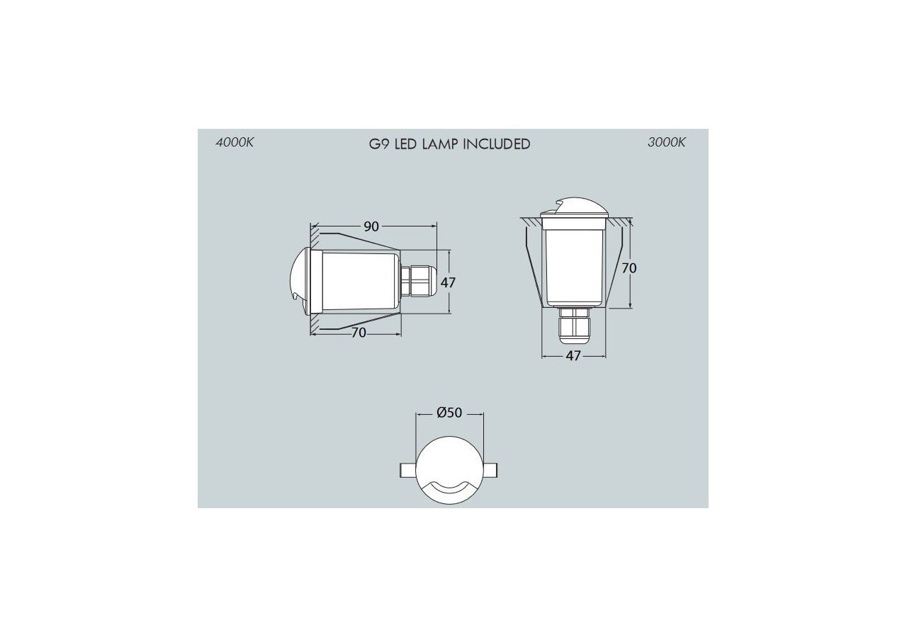 Spot LED encastrable au sol TERESA 1L FUMAGALLI - 2L1.000.000.AXZ1R - Barcelona LED