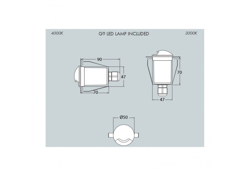 Spot LED encastrable au sol TERESA 1L FUMAGALLI - 2L1.000.000.AXZ1R - Barcelona LED