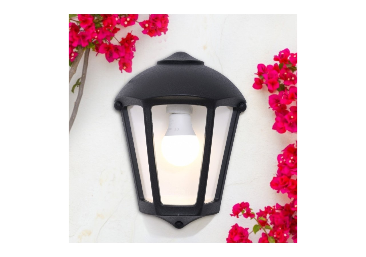 Applique murale demi-lanterne d'extérieur FUMAGALLI "Fabio"-1 x E27-8,5W CC - M20.000.000.AXE27 - Barcelona LED