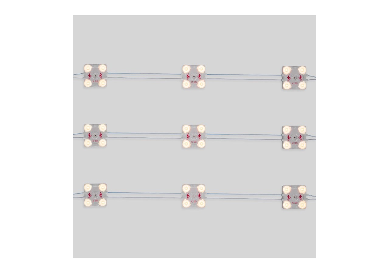 Module LED carré pour enseignes lumineuses-3,6W-220V AC-IP65-165 degrés-3000K - BM1428BC - Barcelona LED